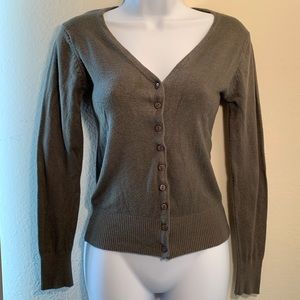 Debut Olive V-neck Cardigan